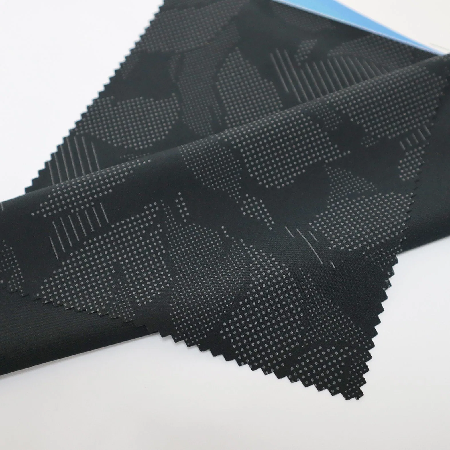 Polyester/Spandex Plain Four Ways Stretch Reflective Printed Black Leaves Elastic Waterproof Fabric for Garment Sportswear