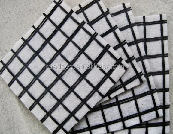 High quality/High cost performance  Fiberglass Geogrid Composite Geotextile Reinforcement Drainage Fabric Price 150kn 200kn