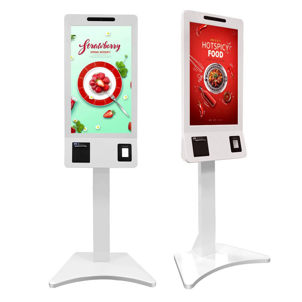 Support and Printer Digital Signage Touch Screen POS System Self Pay Machine