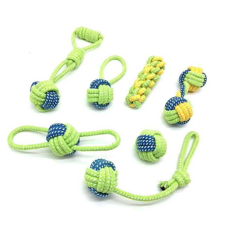 Washable Pet Toy Dog Playing Chewing Cotton Rope Toy Set for Anxiety Relief