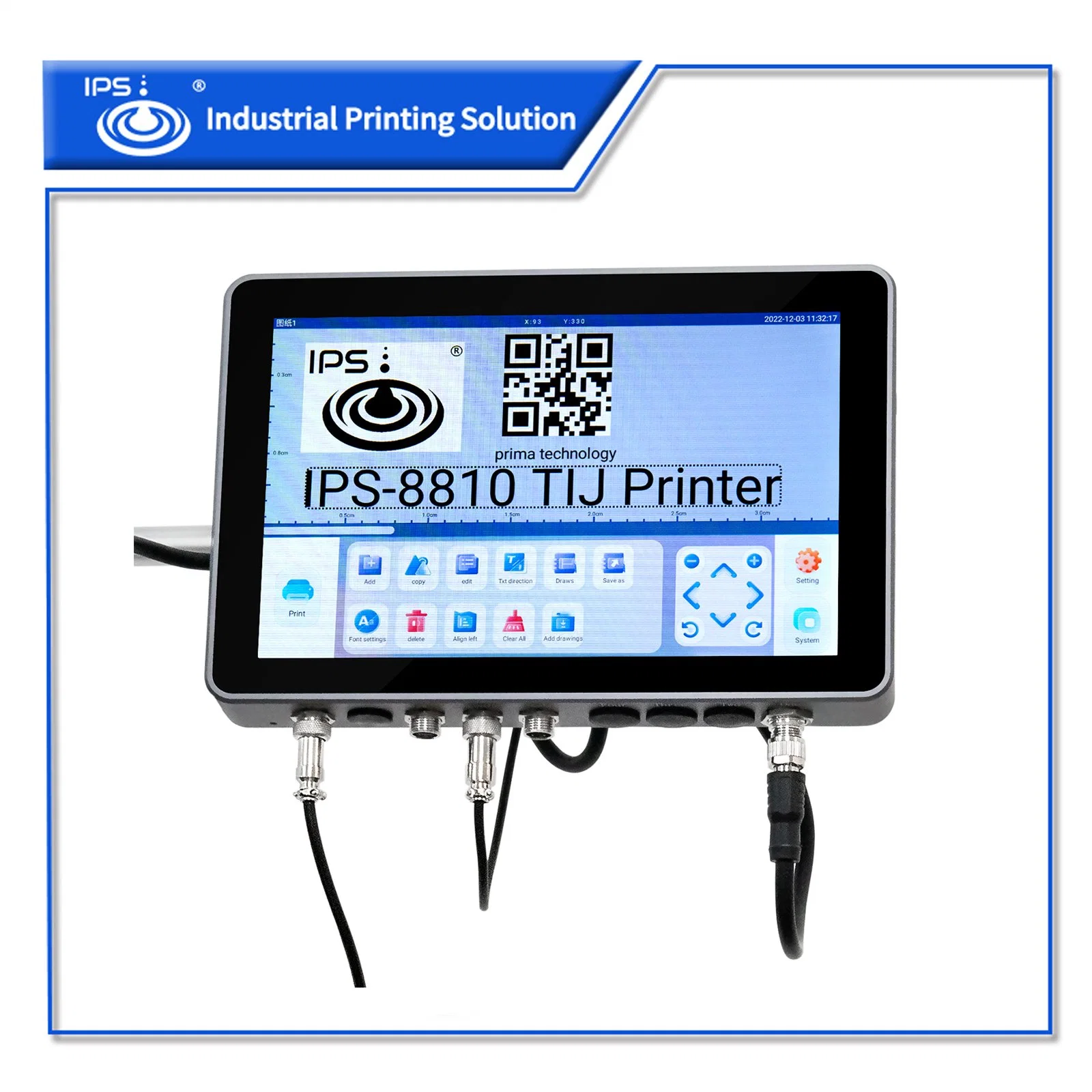 يمكن لطابعات IPS-8810 الجديدة من Tij Inkjet 12.7 مم طباعة اللغة الإنجليزية الفرنسية البرتغالية الإسبانية الروسية البنغالية الهندية العربية وغيرها من اللغات خرطوشة الحبر