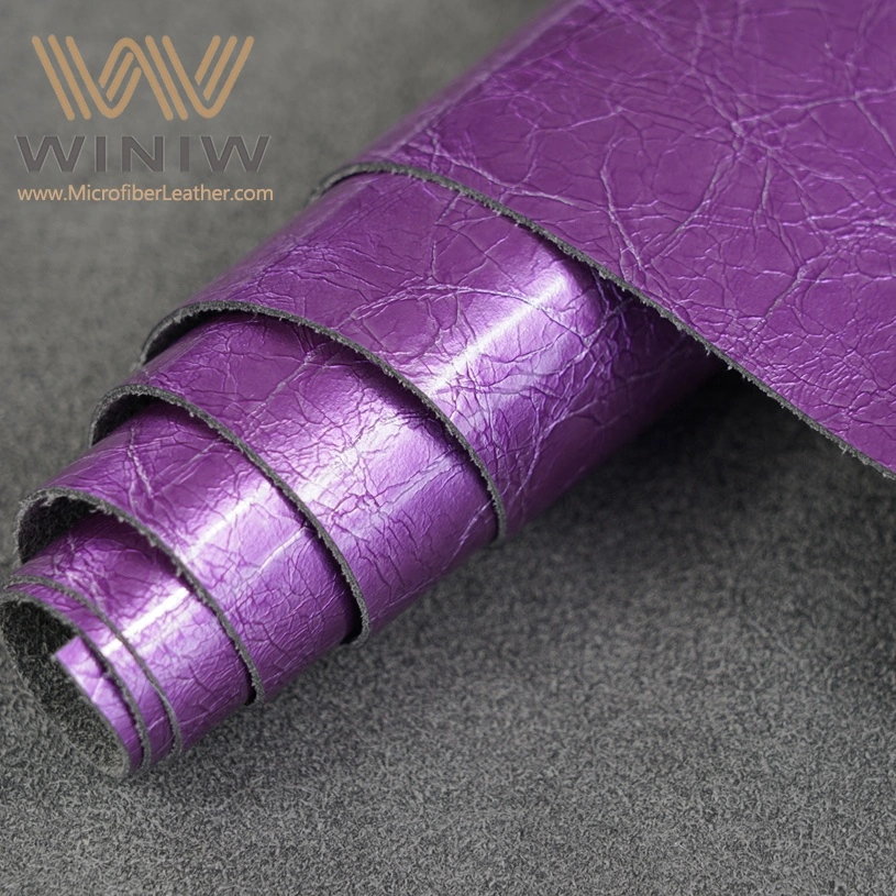 Artificial Material Purple Vinyl Fabric Microfiber Artificial Leather for Background Wall Decoration