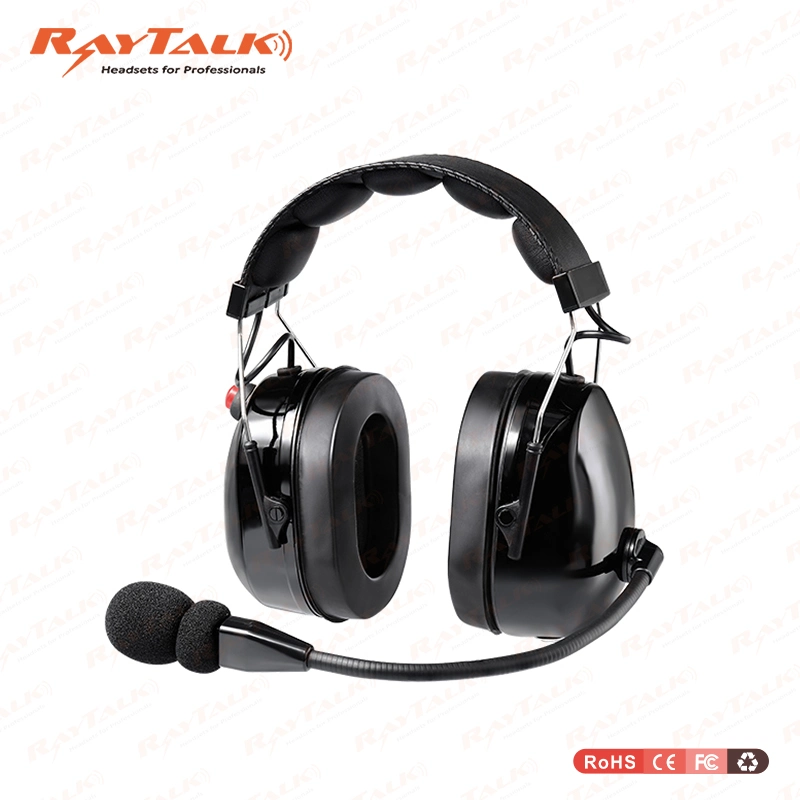 Heavy Duty Noise-Canceling Headset Behind The Head with Flexible Boom Microphone