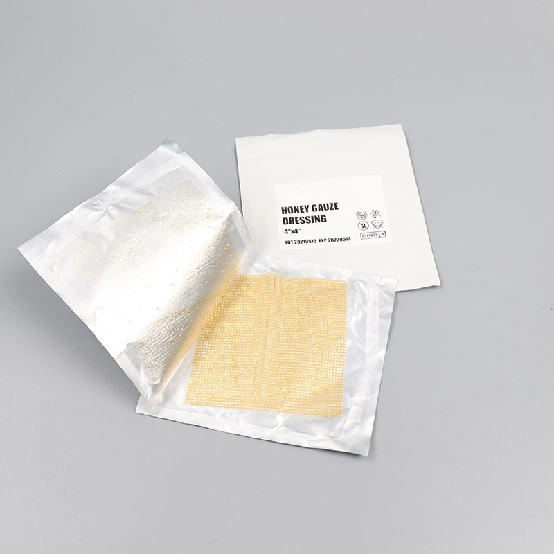 Medical Sterile Dressing Manuka Honey Gauze Dressing 5cm X 5cm