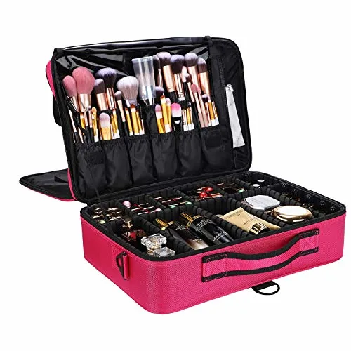 Maquillaje profesional de viajes Bolsa grande bolsa de cosméticos maquillaje caso