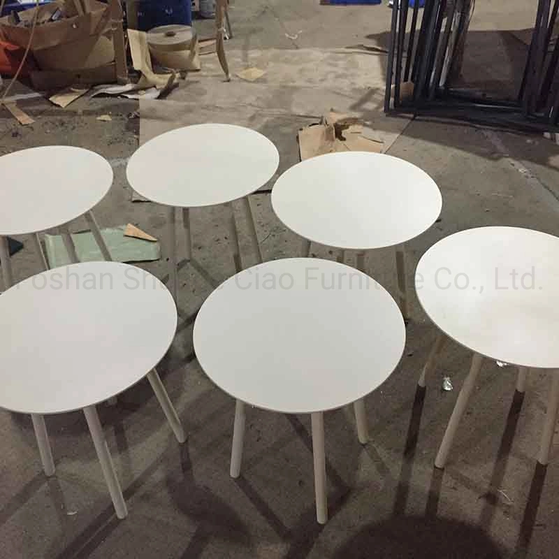 Modern Aluminum Furniture White Round End Side Coffee Table