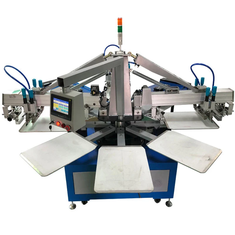 Made in China Full Automatic T-Shirt Rotary Silk Screen Printing Machine for Printing Garment