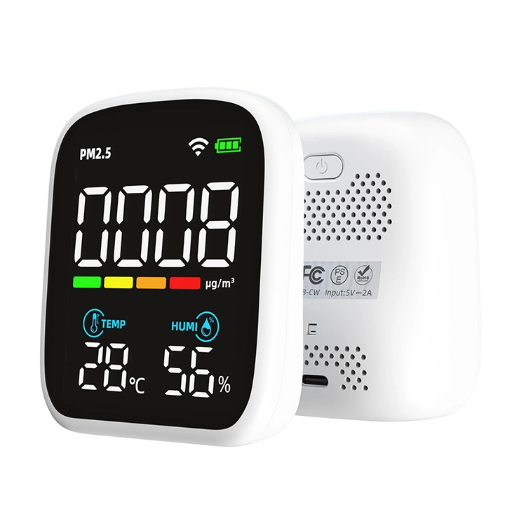 WiFi Small Air Quality Monitor Tracker Pm 2.5 Detector Meter Tester Pm2.5 Gas Analyzer Air Pollution Sensor