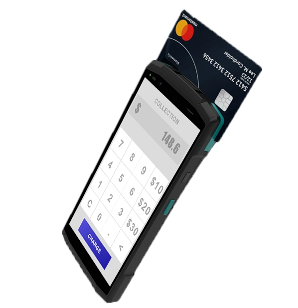 5.7 pulgadas Android POS smart handheld terminal con EMV TARJETA PCI