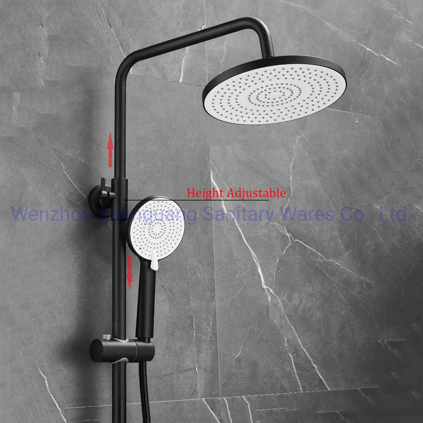 Brass Shower Set Piano Bath Rain Shower Multi-Function Set Shower