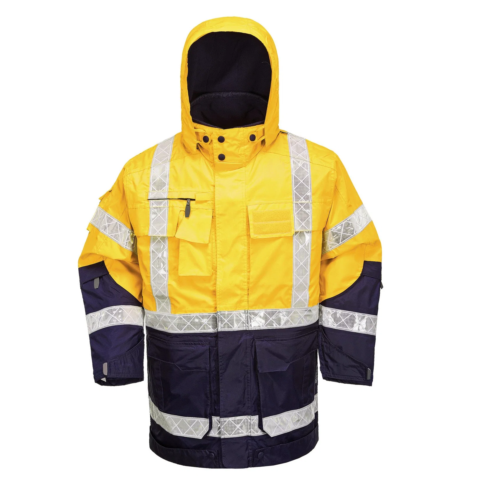 Logótipo personalizado High Visibility Reflective Cotton Safety Workswear Men a trabalhar Vestuário de trabalho