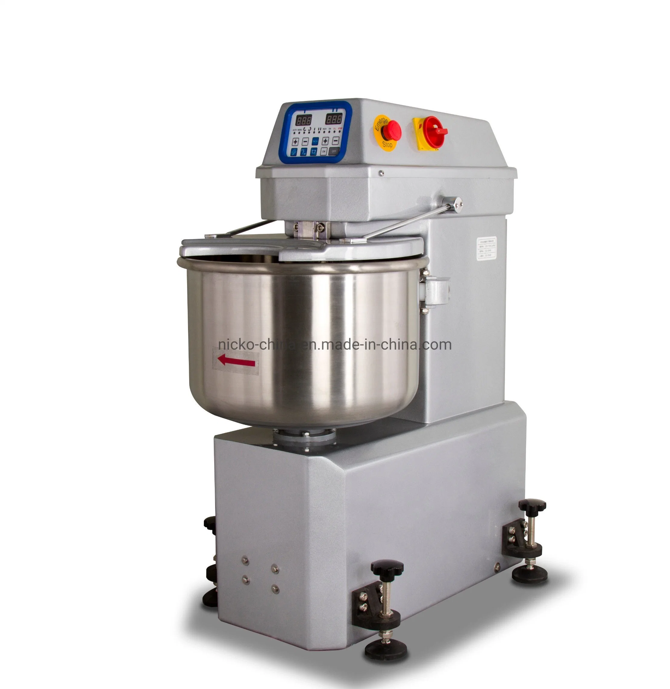 Eléctrica comercial alimentaria Kneader Amasadora de espiral cuenco fijo Mezclador Universal Serial para pastelería panadería Maker