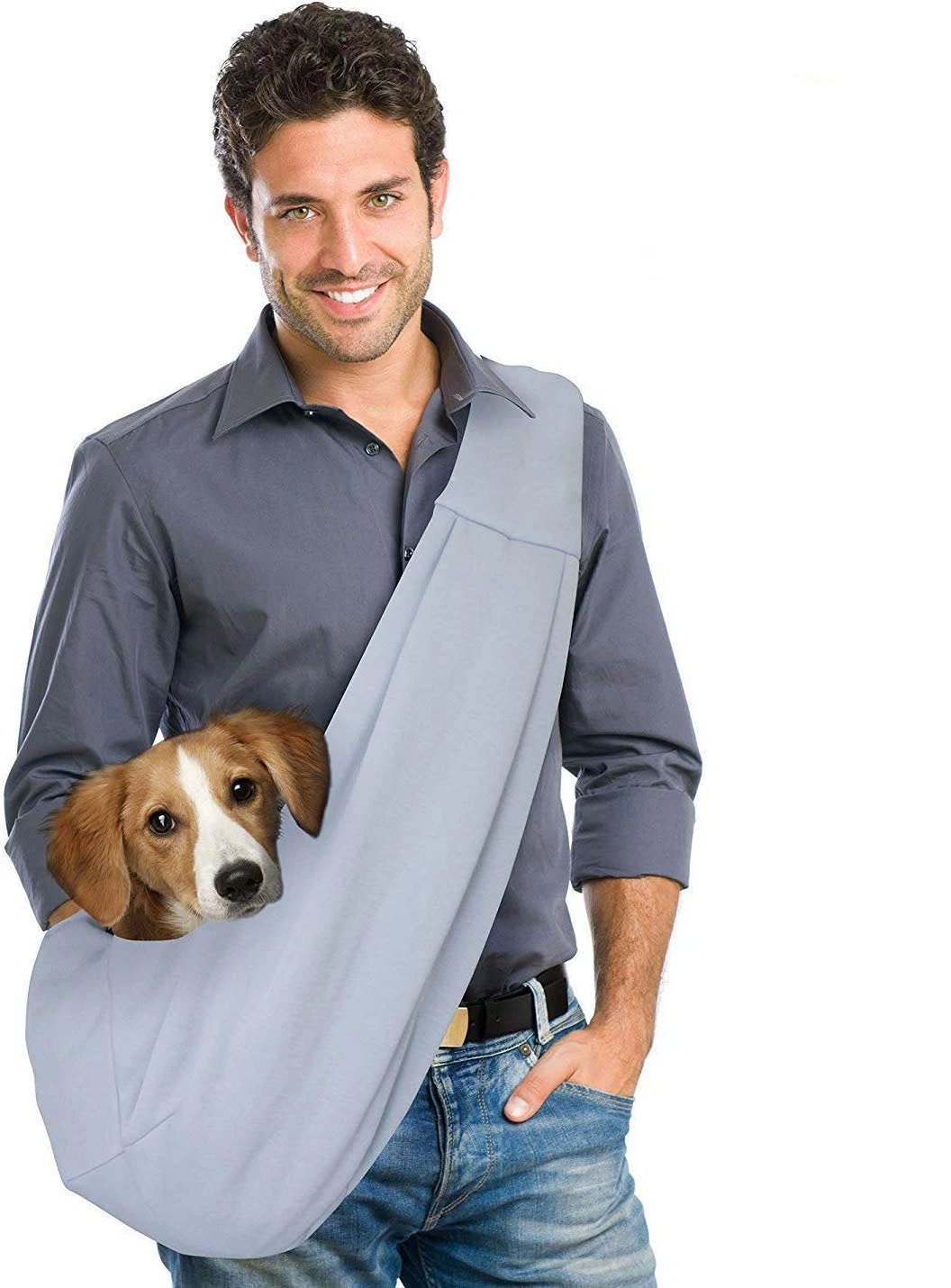 Well-Made Pet-Approved Dog Bag Puppy Carrier Sling with Safety Collar Hook