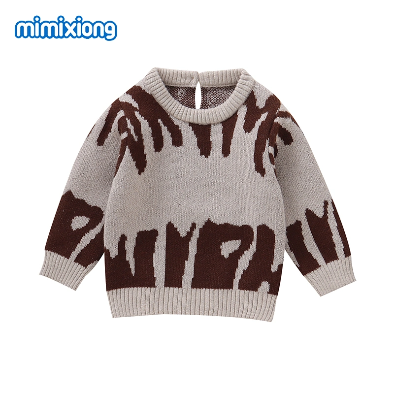 Mimixiong Hot Sale Fashionable Autumn Winter Loose Baby Knitwear Kids Baby Knitted Pullover Sweaters