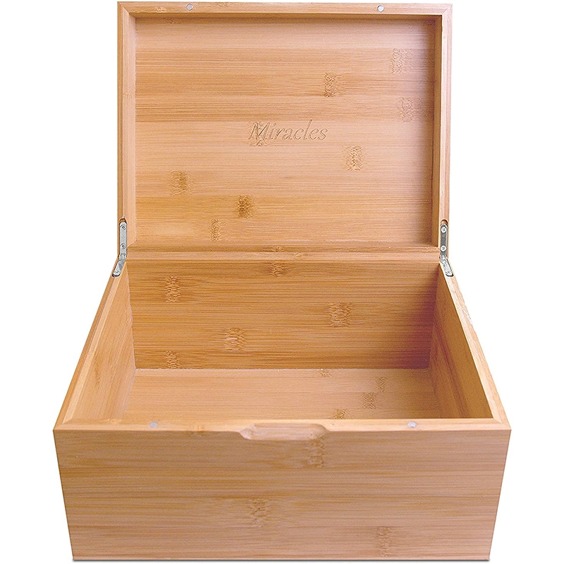 Eco-Friendly Bamboo Box with Hinged Magnetic Lid for Jewelry/Gift/Toy Packing/Storage