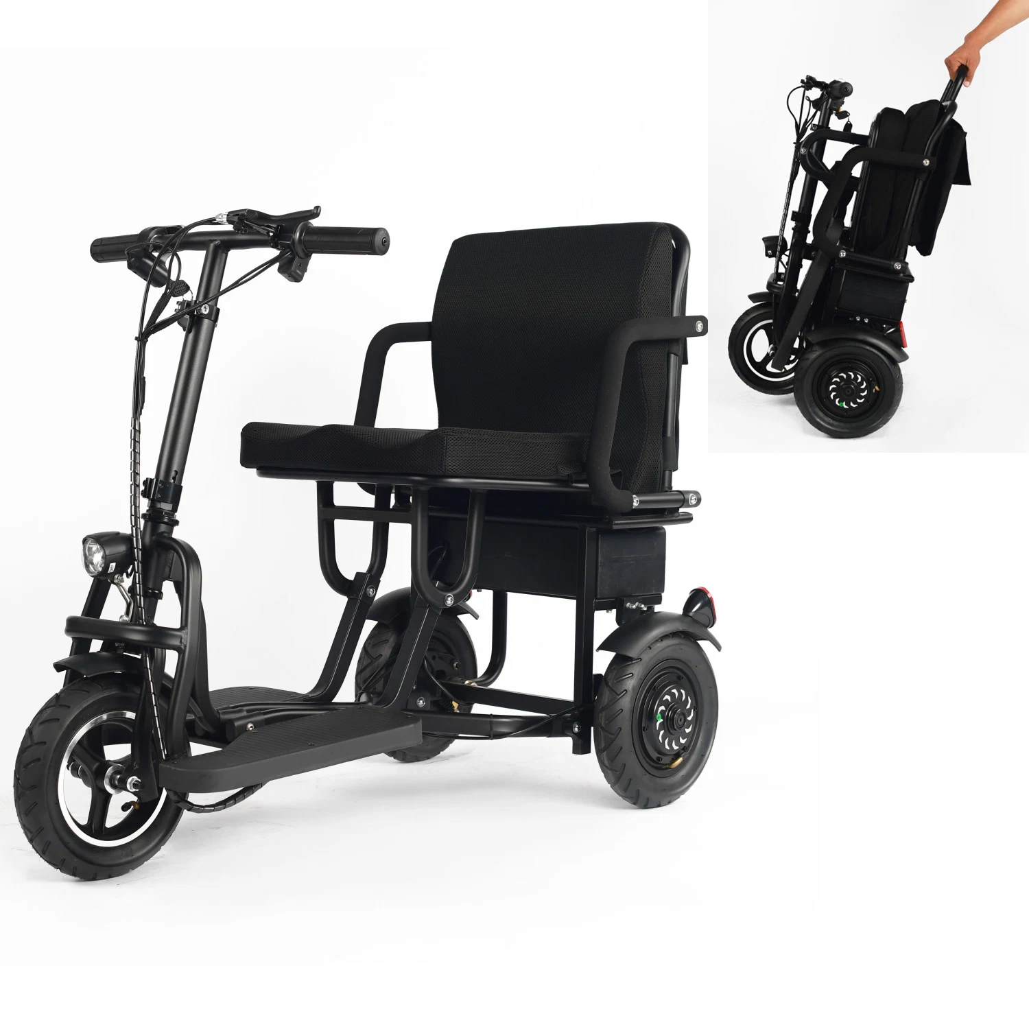 Portable Folding 3 Rad Elektro-Fahrrad-Scooter mit Sitz für Die Menschen Mit Behinderungen