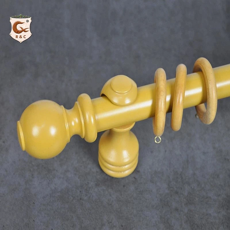 Manufacture Decorative 28mm Wood Curtain Rod