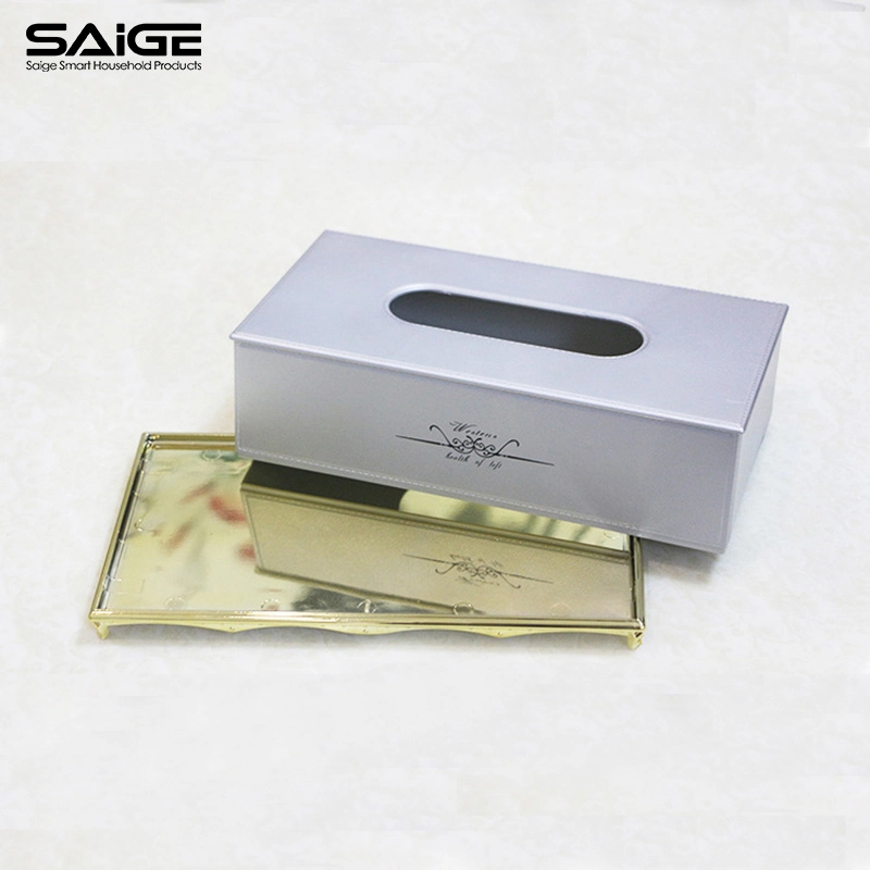 Saige Logo personnalisé Boîte en plastique de tissus d'accueil