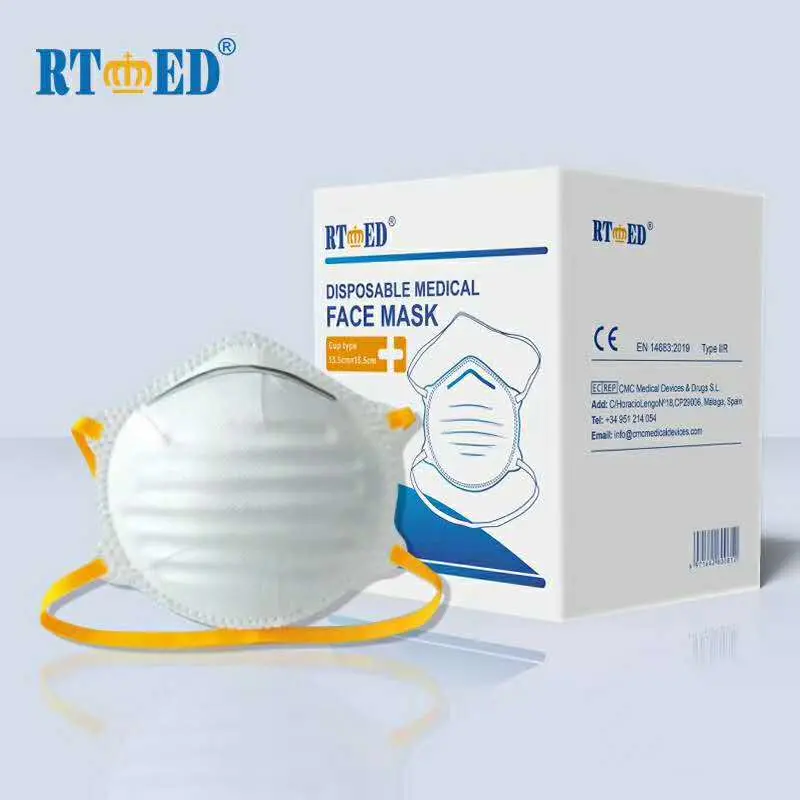 Medical Cup Type Disposable 4-Ply Head Loopmedical Mask