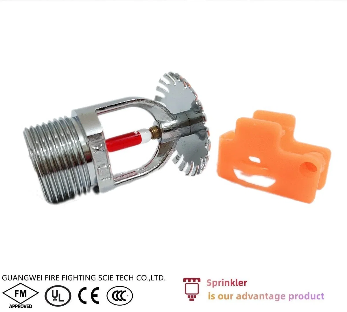 Automatic Fire Extinguishing System Sidewall Fire Sprinkler with Plastic Protection Frame