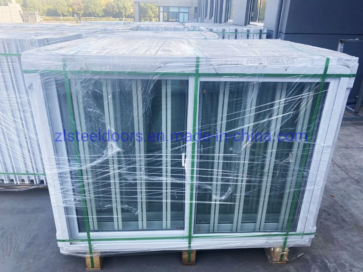 China Supplier Double Glazed UPVC PVC Sliding Windows with Grilled Design and Mosquito Net for House Windows