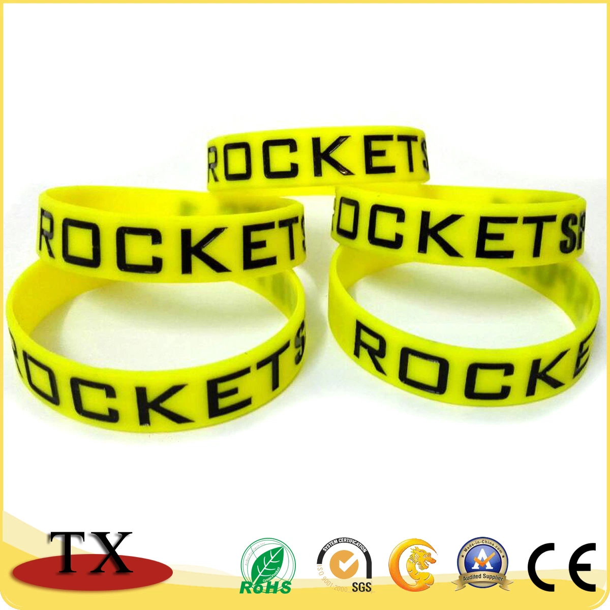 Promotion de la bande caoutchouc personnalisé, bracelet en silicone de qualité personnalisé