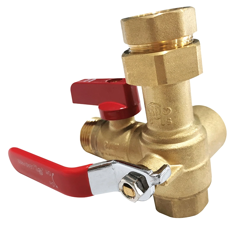 Tankless Hot and Cold Valve 3/4inch IPS Isolator Tankless Water Heater Service Valve Kit with Pressure Relief Valve