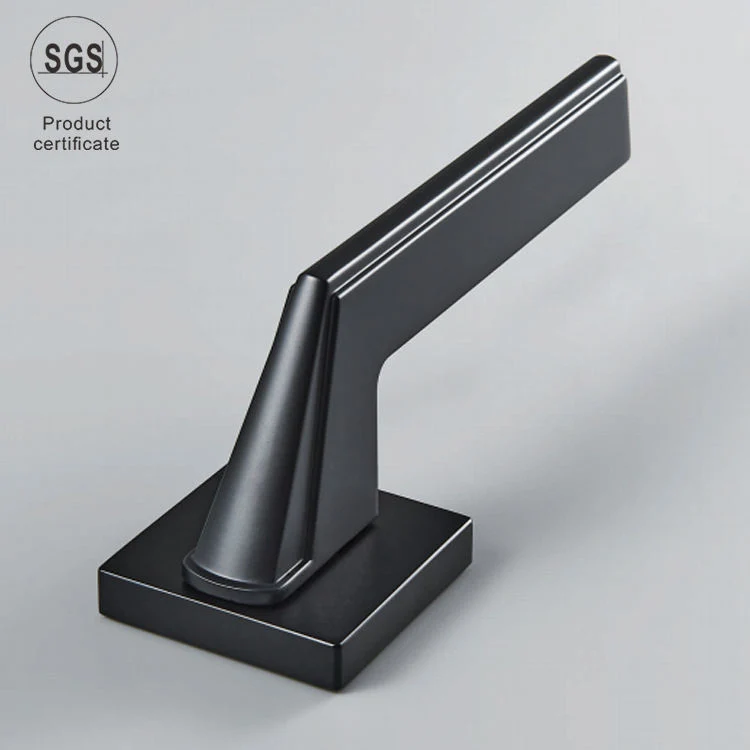 High quality/High cost performance  Zinc Italian Matt Black Privacy Bedroom Modern Door Handles with Lock