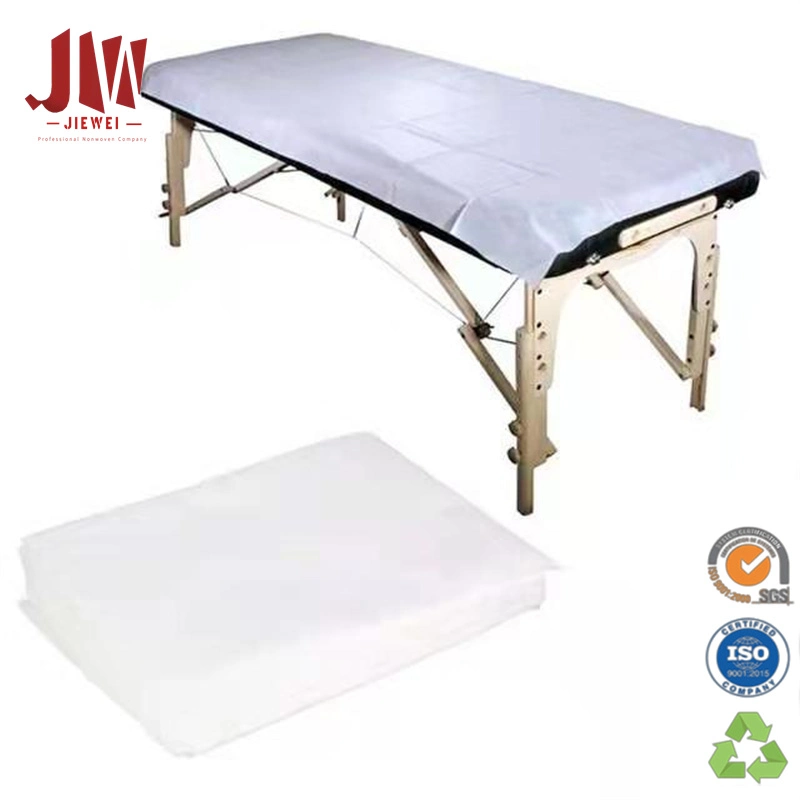 Médico 180x200cm desechable no tejido Masaje desechable Hoja de cama desechable para el hospital