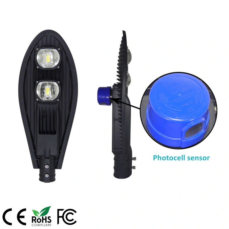 IP66 ADC12 Aluminum 2 COB LED Photocell Sensor 100W LED Street Light