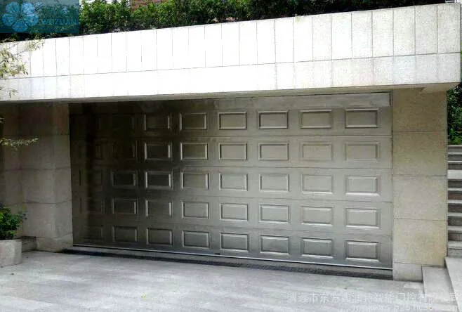 Silver Color Aluminium Alloy Panel Sectional Sliding Doors Automatic Aluminum Overhead Insulated Flap Garage Door