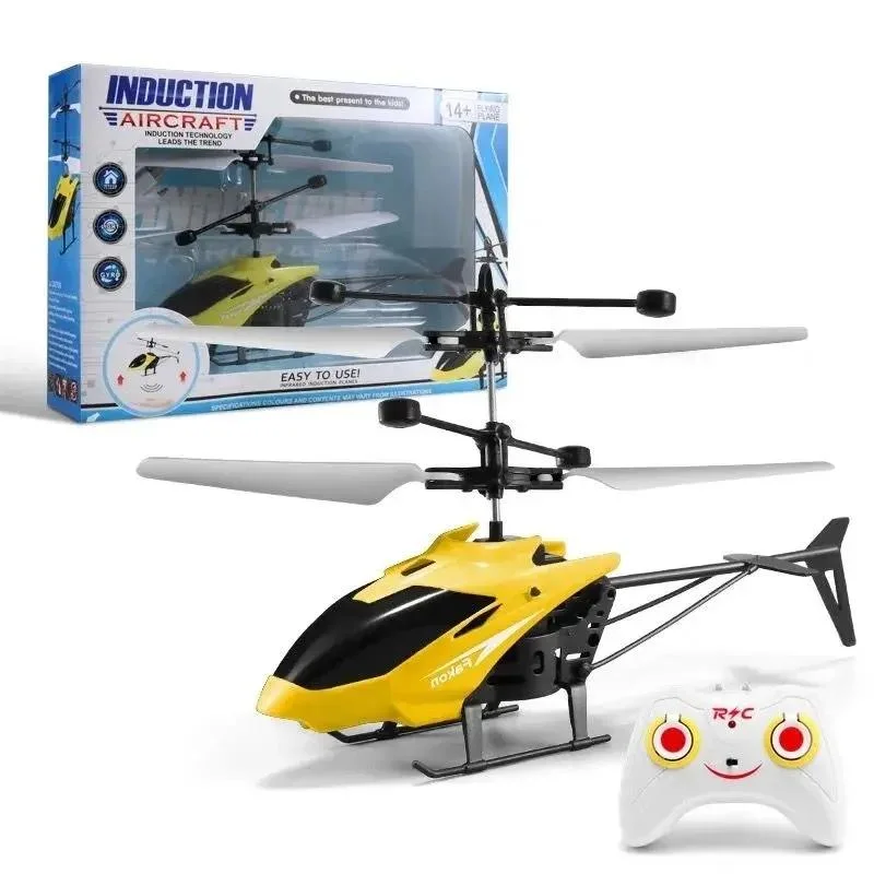 Ruunjoy Aircraft Helicopter Toy Charging Remote Control Aircraft Gesture Suspension Induction Airplane Children Smart Plane Toy