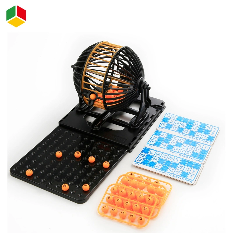 QS Educational Puzzle Battle Toys Distribution Wholesale Family Card Ball Cage Lottery Machine Early Learning Develop Brain Toys Board Game Bingo for Kids