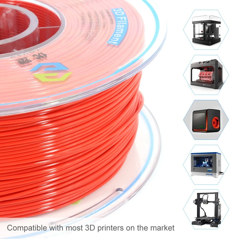 High quality/High cost performance  3D Printing HIPS Filament 1.75mm 2.85mm Multi-Color Support Printing Materials in Combination with ABS Grips Snap-in Parts Filaments Red 1000g