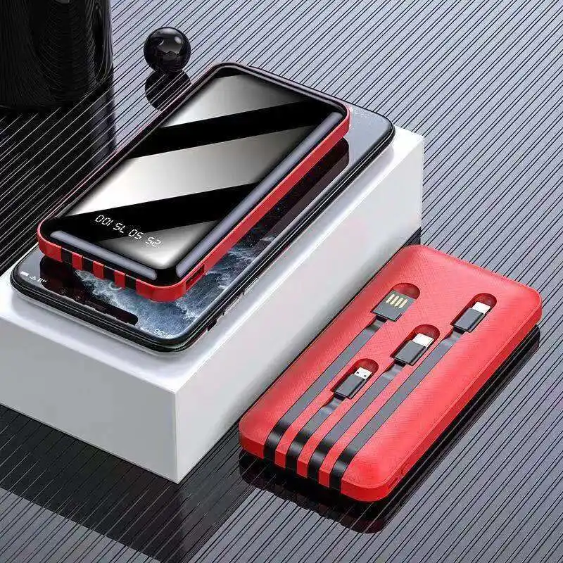 Free Shipping Yxx Shenzhen Factory 20000mAh Portable Power Bank, 4 in 1 Fast Charger for Smart Mobile Phone