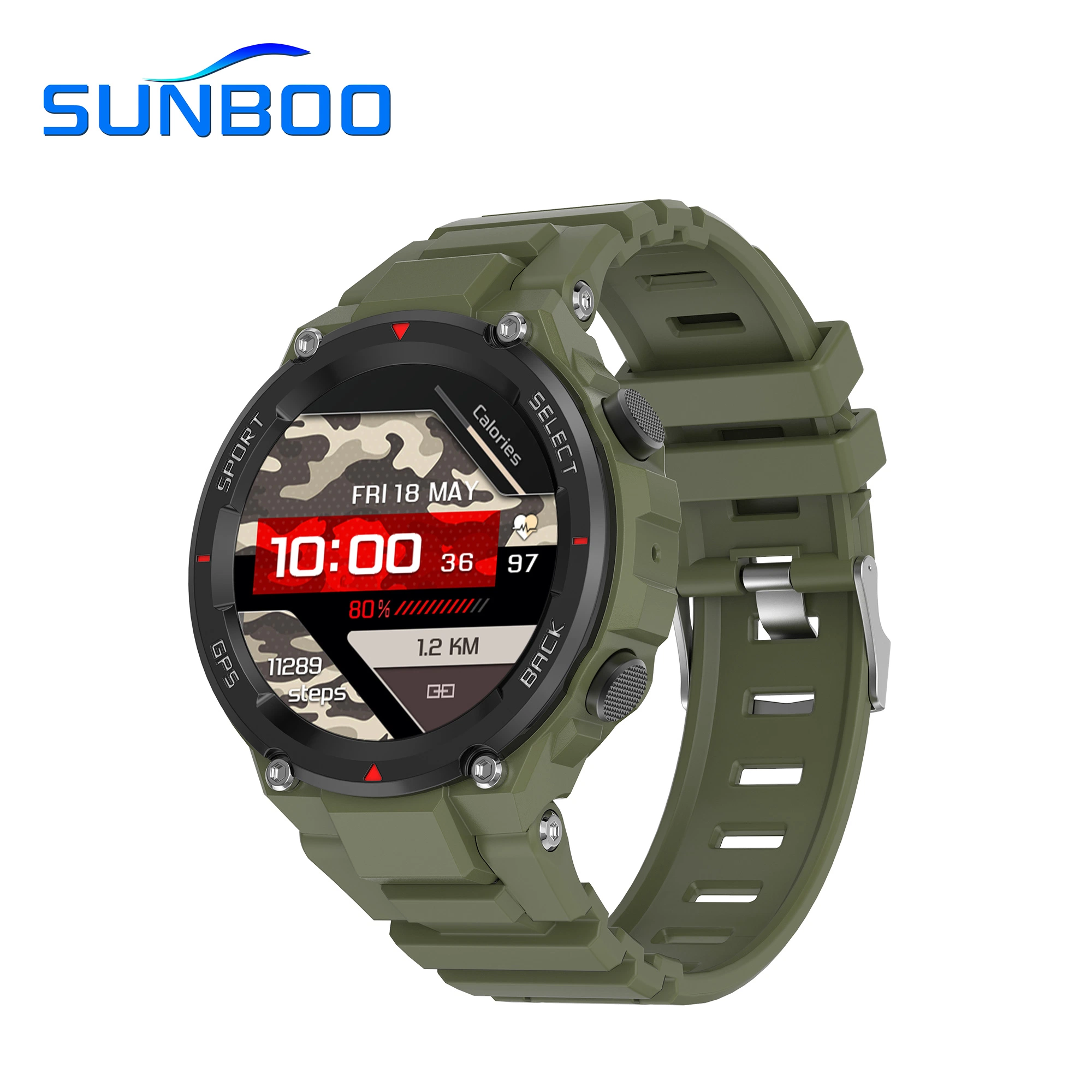 Rugged Outdoor Smart Watch with GPS Compass, Graphite Smartwatch