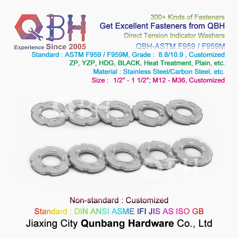 15% off in Stock Online Safety Trading Qbh ASTM F959m Direct Tension Indicator Dacromet Metal Carbon Steel/Stainless Steel Round Flat Special Backup Ring