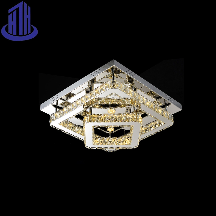 Modern Crystal Square Kitchen Island Wholesale/Supplier LED Ceiling Light (9034)