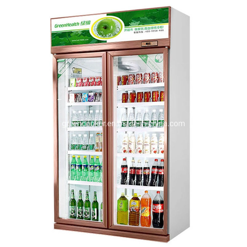 High Quality Supermarket Display Refrigerator Beverage Upright Display Cooler Cold Drink Showcase