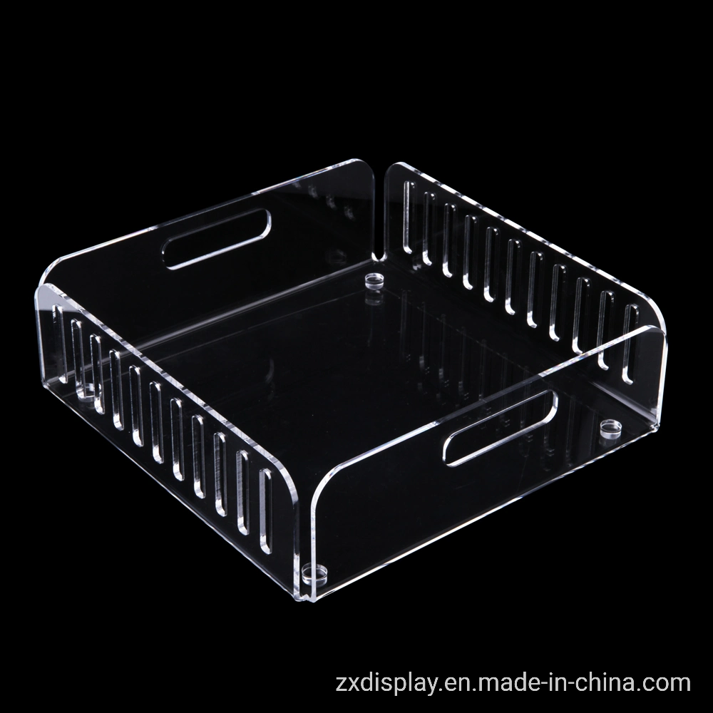 Customized Clear Rectangle Acrylic Fruit Tray for Home Service