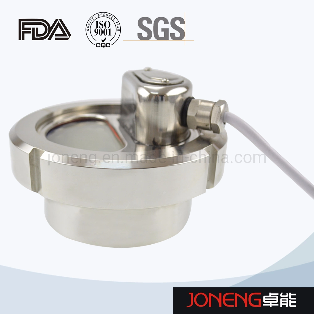 Stainless Steel Sanitary Union Type High Pressure Double Window Cross Type Flow Indicator for Pipe