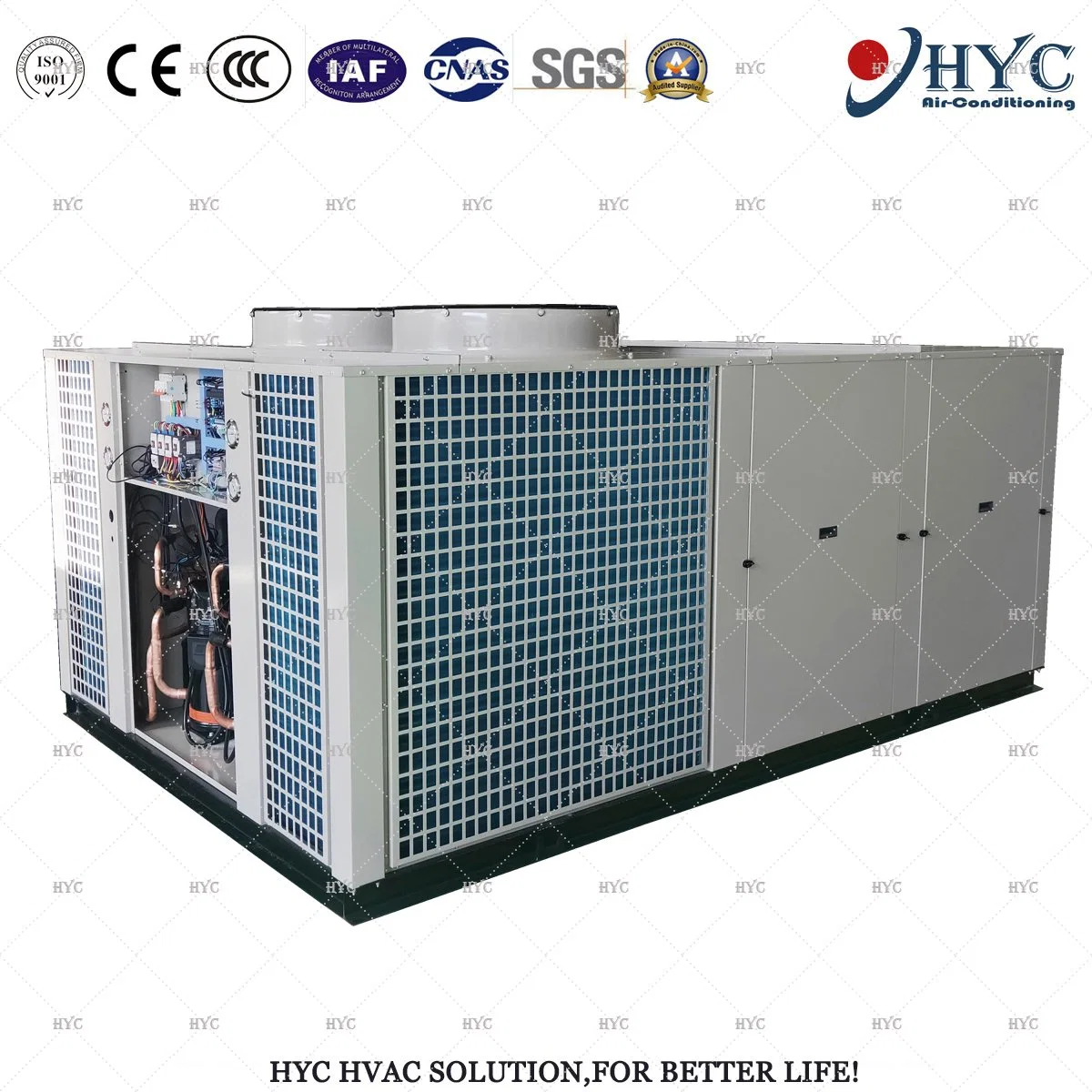 High Efficiency Rooftop Packaged Heat Pump Unit with Inverter DC Compressor