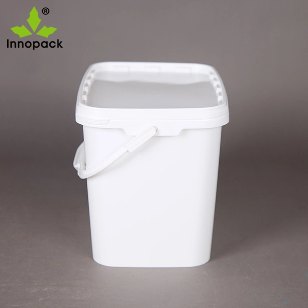 9L Rectangular Plastic Bucket/Pail with Handle and Lid