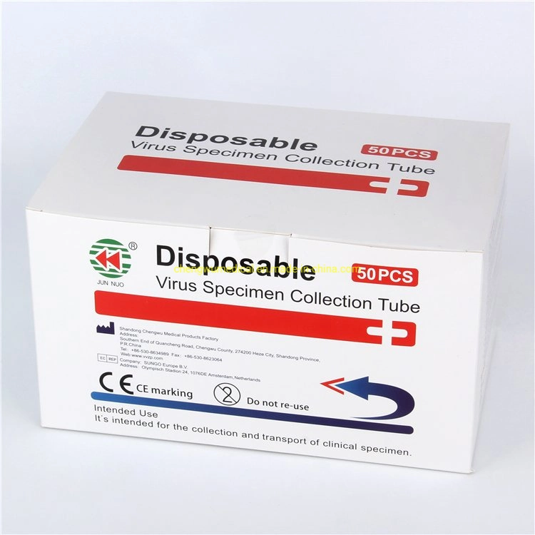 DNA Rna Test Kit Transport Medium Vtm Disposable Specimen Collection Virus Sampling Tube