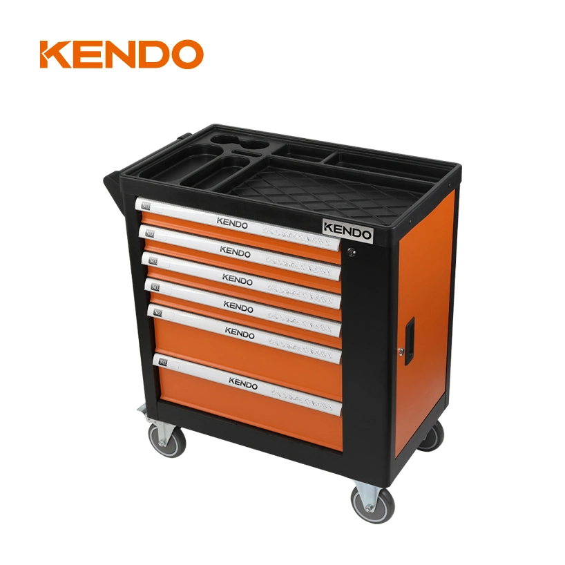 Kendo High Performance 6 Drawer Storage Organizer Garage Toolbox Cabinet Trolley Set