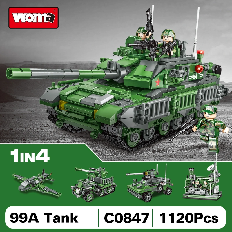 WOMA Spielzeug Personalisieren Kind Kunststoff Bausteine 99A Tank Modell 1 im Jahr 4 war Team pädagogische Spielzeug für Kinder Student Spielzeugspiel