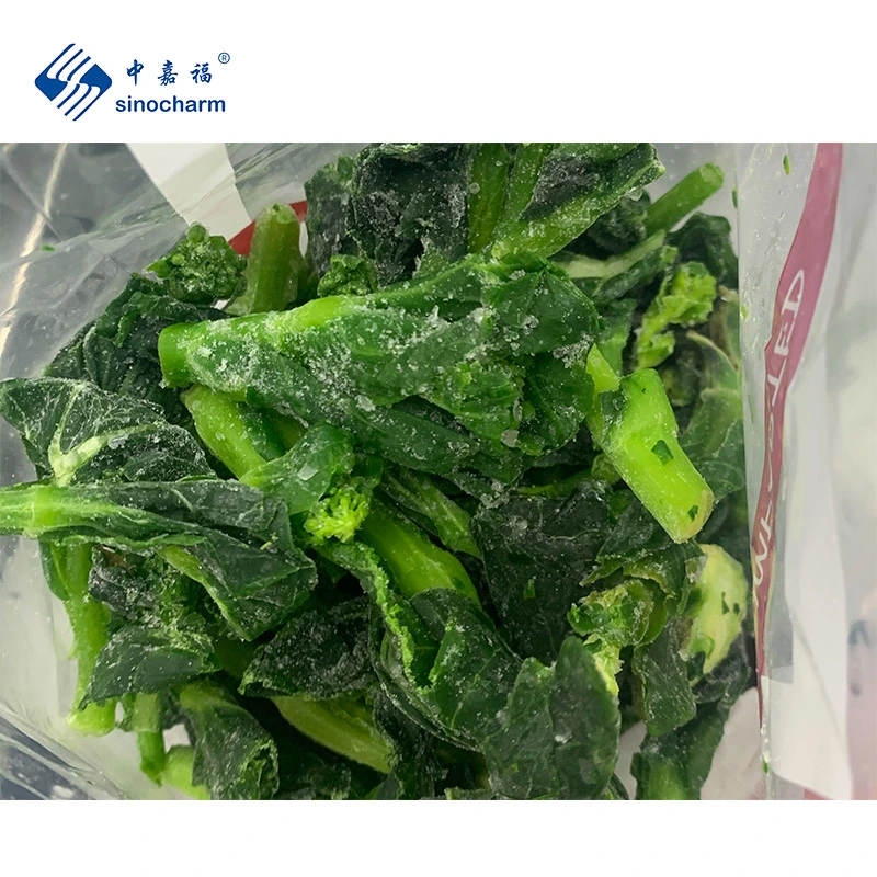Sinochmom Top Sale HACCP OEM Marca Verde fábrica de hortalizas frescas Precio 10kg Bulk IQF Flor de colza congelada