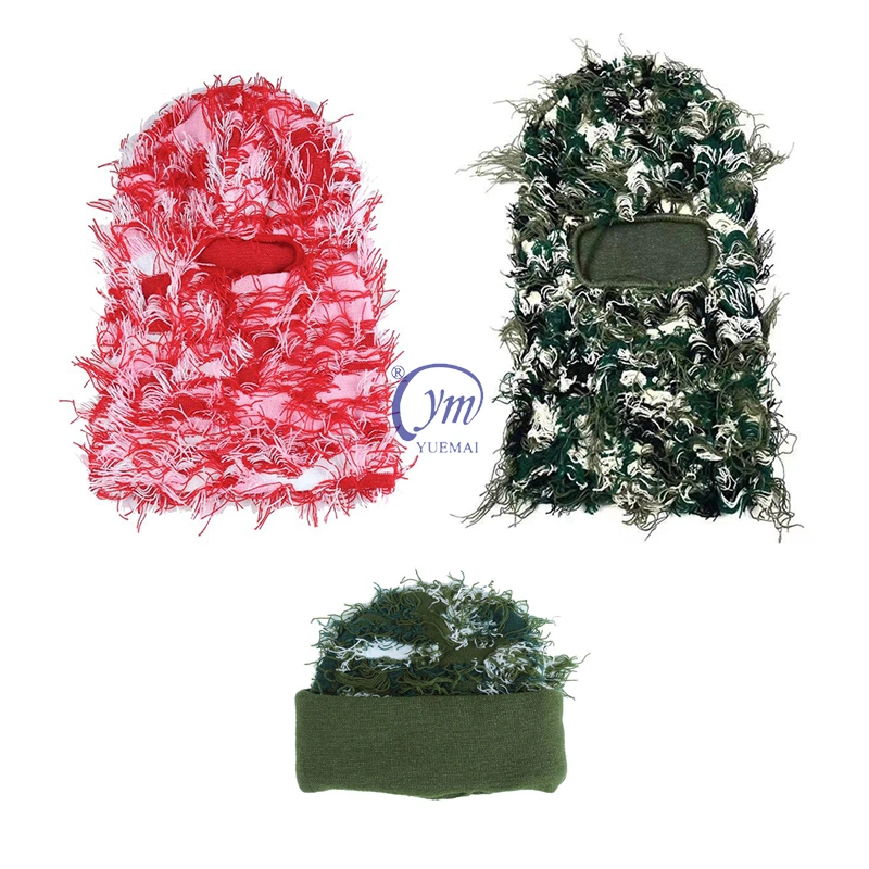 Custom Camo Windproof cálido punto cara Máscara no Itch Beanie Máscara de esquí de Balaclava