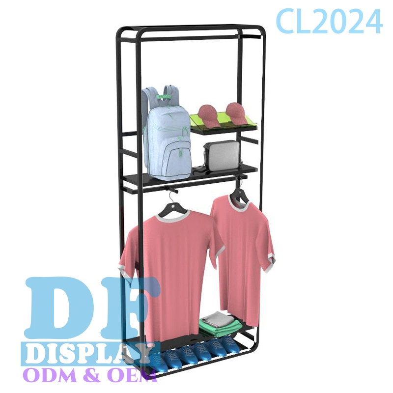 Atacado roupas Rack Shop Design idéias mobiliário Garment Display Rack