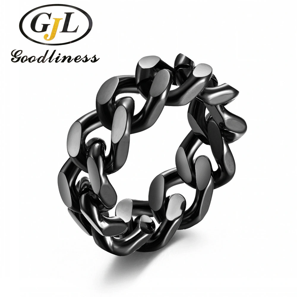 Wholesale/Supplier High quality/High cost performance  Stainless Steel Chain Ring Plain Jewelry for Men